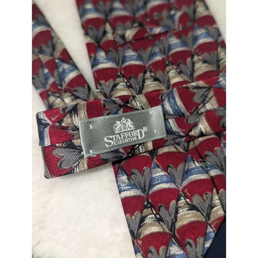 Stafford‎ Executive Men's Multicolor 100% Italian Silk Tie